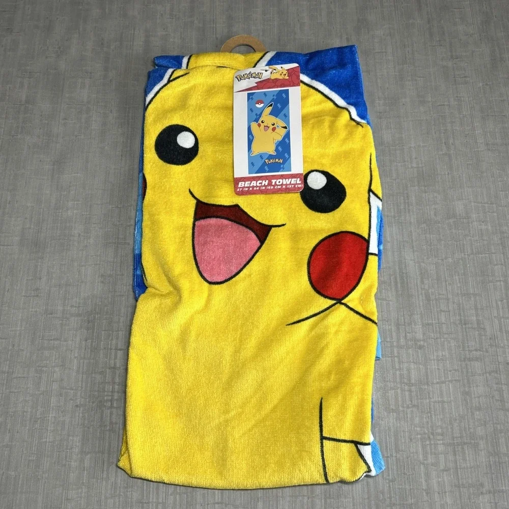 NWT Nintendo Pokemon Towel Pikachu Pokeball Large 54